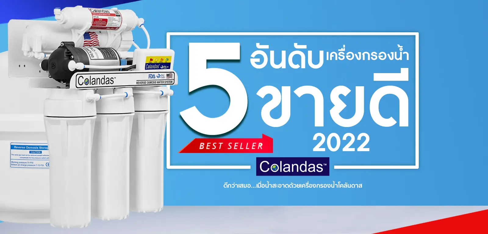 รีวิวเครื่องกรองน้ำขายดี 2022 จากโคลันดาส